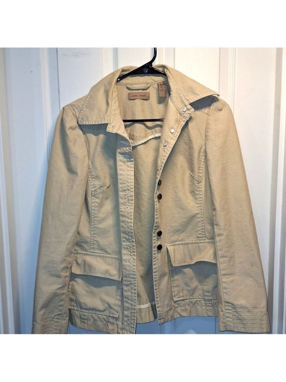 i.e. Relaxed Classic Beige Women's Casual Blazer Jacket Size Small